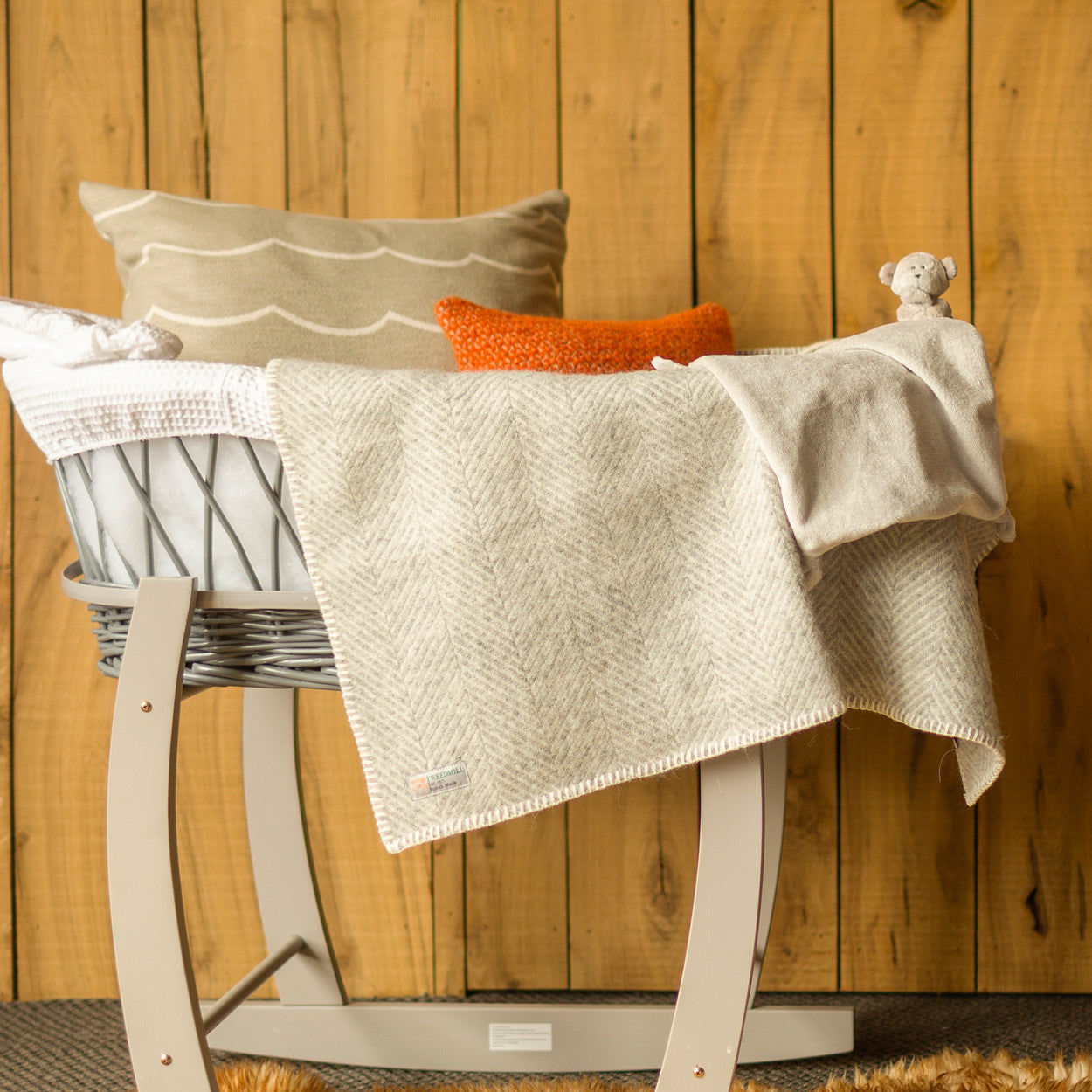 Woolen pram blanket