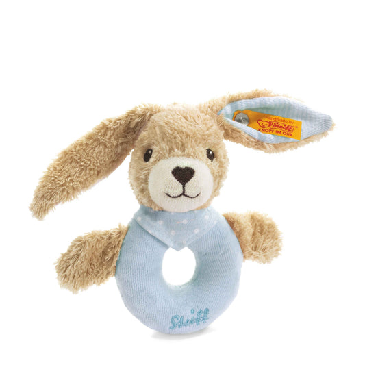 Steiff Hoppel rabbit grip toy with rattle